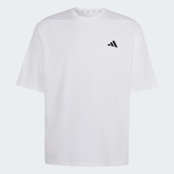 Koszulka z grafiką PrimeLift Essentials Workout. Białe koszulki sportowe męskie Adidas, m, bez wzorów, z bawełny, bez kołnierzyka, bez ramiączek, na fitness i siłownię. Za 179.00 zł.