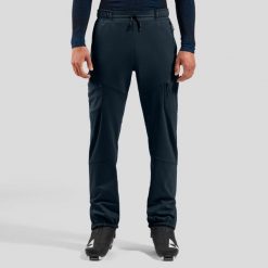 Spodnie męskie Odlo ZEROWEIGHT WINDPROOF X WARM Pants regular length. Niebieskie spodnie sportowe męskie Odlo, na zimę, m, bez wzorów, narciarskie. Za 799.99 zł.
