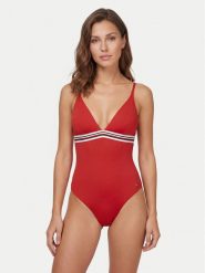 Tommy Hilfiger Strój kąpielowy UW0UW06357 Czerwony. Czerwone kostiumy jednoczęściowe damskie Tommy Hilfiger, xs, bez wzorów, z syntetyku. Za 409.99 zł.