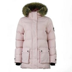 Parka dla kobiet Peak Mountain. Niebieskie parki damskie Peak Mountain, l, z aplikacjami, z futra, bez kaptura. Za 299.50 zł.