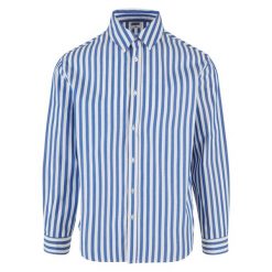 Koszula Męska W Paski Lato. Białe koszule męskie Urban Classics, na lato, m, bez wzorów, casualowe, bez kołnierzyka, bez ramiączek. Za 153.99 zł.