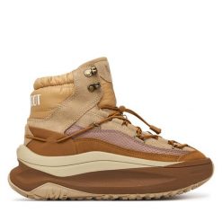 Śniegowce Moon Boot. Brązowe śniegowce dziewczęce Moon Boot, bez zapięcia. Za 989.99 zł.