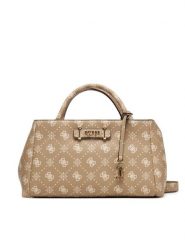 Guess Torebka Carrie Logo HWGP98 98060 Beżowy. Brązowe torebki do ręki damskie Guess, z aplikacjami, ze skóry, bez dodatków. Za 639.99 zł.