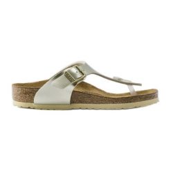 Klapki Birkenstock Gizeh Bs Jr 1015592 żółte. Żółte klapki damskie bez wzorów, z materiału, klasyczne, bez obcasa. Za 425.71 zł.