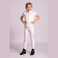 Dziewczęce legginsy jeździeckie z pełną przyczepnością Harry's Horse Rookie. Białe legginsy dla dziewczynek HARRYS HORSE, bez wzorów, z elastanu, długie. Za 188.00 zł.