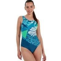 Strój Kąpielowy Speedo Placement U-Back – Niebiesko-Zielony – Rozmiar 28. Niebieskie kostiumy jednoczęściowe damskie Speedo, bez wzorów, z materiału, klasyczne, na fitness i siłownię. Za 95.23 zł.