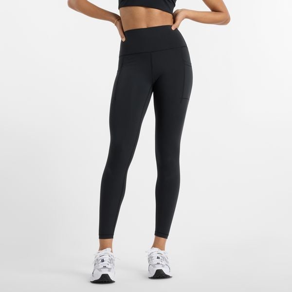 Legginsy damskie do biegania New Balance Sleek WP51268BK – czarne. Czarne legginsy damskie New Balance, l, bez wzorów, z lycry, z podwyższonym stanem, długie, do biegania. Za 409.99 zł.