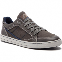 Tenisówki S.OLIVER - 5-13603-21 Grey 200. Szare trampki męskie S.Oliver, z gumy. W wyprzedaży za 139.00 zł.