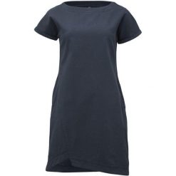 Elegancka letnia sukienka z miękkiej bawełny dla kobiet. Niebieskie sukienki damskie ZSPORT, na lato, l, bez wzorów, z bawełny, eleganckie, bez kołnierzyka, bez ramiączek, sportowe. Za 254.99 zł.