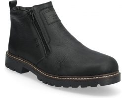 Buty trekkingowe męskie Rieker Booties Czarne 45 (39871-00). Czarne trekkingi męskie Rieker. Za 396.82 zł.