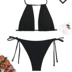 Dwuczęściowy strój kąpielowy z regulowanym topem na plażę lub basen Maribel. Białe bikini damskie Intica, l, bez wzorów. Za 139.00 zł.