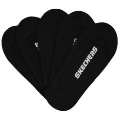 Skarpetki sportowe damskie 5pk Womens Non Terry Socks. Czarne skarpety damskie Skechers, bez wzorów, z materiału. Za 79.99 zł.