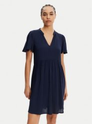 JDY Sukienka letnia Star 15257228 Granatowy Regular Fit. Niebieskie sukienki damskie JDY, na lato, bez wzorów, z wiskozy, retro, bez kołnierzyka, bez ramiączek. Za 69.99 zł.