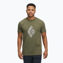 Koszulka męska Black Diamond Engineered Diamond SS Tee. Zielone koszulki sportowe męskie Black Diamond, m, bez wzorów, bez kołnierzyka, bez ramiączek, trekkingowe. Za 159.99 zł.