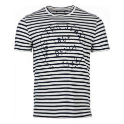 Mustang T-Shirt Męski Xl Biały. Białe t-shirty męskie Mustang, w paski, z bawełny. W wyprzedaży za 109.00 zł.