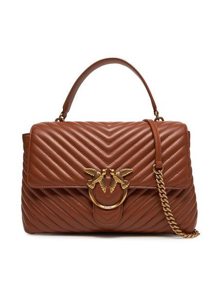 PINKO Torebka Love Lady Puff Big Cl 100042 A0GK L84Q Brązowy. Brązowe torebki do ręki damskie Pinko, bez wzorów, ze skóry, bez dodatków. Za 1,329.00 zł.