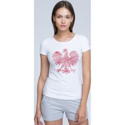 Koszulka kibica damska TSD500 - biały. T-shirty damskie marki 4f. Za 49.99 zł.