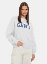 Gant Bluza Graphic 4200488 Szary Regular Fit. Szare bluzy damskie GANT, s, bez wzorów, z bawełny, bez kaptura. Za 519.99 zł.