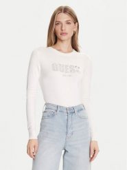 Guess Sweter W5BR40 Z2NQ2 Écru Regular Fit. Swetry damskie Guess, m, z aplikacjami, z wiskozy, bez kołnierzyka, bez ramiączek, bez kaptura. Za 241.50 zł.