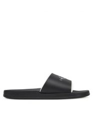 Calvin Klein Jeans Klapki Slide Rubber Neoprene Monologo YM0YM00361 Czarny. Czarne klapki męskie Calvin Klein Jeans, z jeansu. Za 129.99 zł.