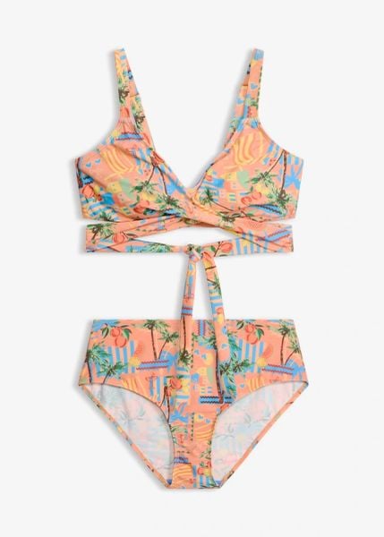 Kopertowe bikini bustier (2 części). Czerwone bikini damskie bonprix, bez wzorów. Za 79.99 zł.