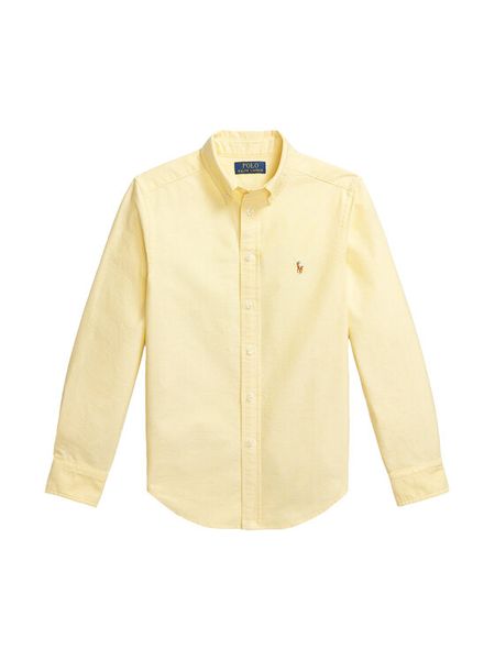 Polo Ralph Lauren Koszula 323A12748003 Żółty Regular Fit. Żółte koszule dla chłopców Polo Ralph Lauren, bez wzorów, z bawełny, bez kołnierzyka, bez ramiączek. Za 319.99 zł.