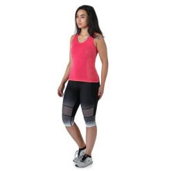 Damska koszulka typu tank top Kilpi Panos. Czerwone koszulki sportowe damskie Kilpi, bez wzorów, z materiału, bez kołnierzyka, bez ramiączek, do biegania. Za 70.90 zł.