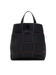 Desigual Plecak Yoko Negro Sumy Mini 25SAKP35 Czarny. Czarne plecaki damskie Desigual, bez wzorów, ze skóry. Za 189.99 zł.