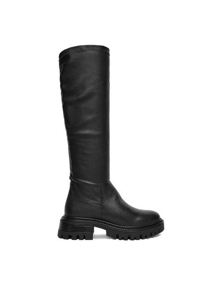 Lasocki Kozaki CEO-RST-BEST-14 Czarny. Czarne kozaki damskie Lasocki, ze skóry, bez obcasa, na płaskiej podeszwie. Za 319.99 zł.