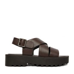 Sandały G-Star Raw. Brązowe sandały damskie G-Star Raw, bez wzorów, bez obcasa, na płaskiej podeszwie, bez zapięcia. Za 259.99 zł.