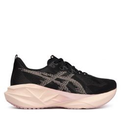 Buty do biegania Asics. Czarne obuwie sportowe damskie Asics, bez wzorów, do biegania. Za 679.99 zł.