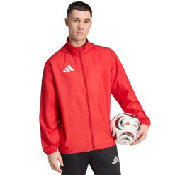 Kurtka męska adidas Entrada 26 Multi. Czerwone bluzy męskie Adidas, m, bez wzorów, z poliesteru, na fitness i siłownię. Za 121.99 zł.