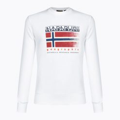 Bluza męska Napapijri B-Kreis C. Białe bluzy męskie Napapijri, l, bez wzorów, bez kaptura. Za 299.99 zł.