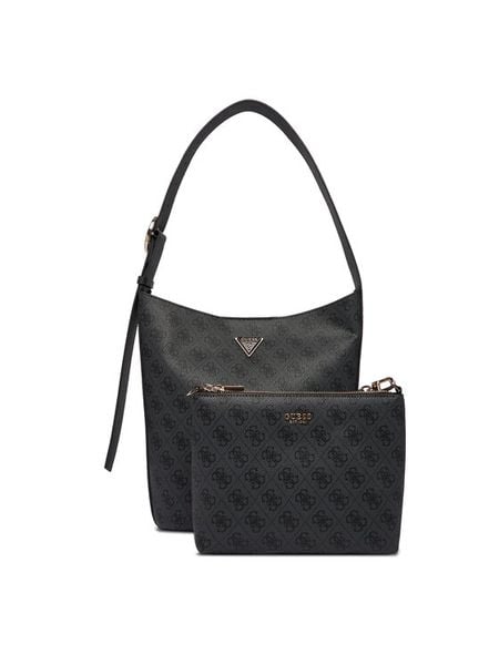 Guess Torebka Meridian II HWSG69 74040 Szary. Szare torebki do ręki damskie Guess, z aplikacjami, ze skóry, bez dodatków. Za 679.99 zł.