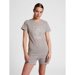 Koszulka damska Hummel GG12. Szare koszulki sportowe damskie Hummel, s, bez wzorów, z bawełny, bez kołnierzyka, bez ramiączek, do piłki nożnej. Za 126.50 zł.