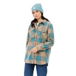 Damski overshirt Protest Luv. Niebieskie koszule damskie Protest, bez wzorów, bez kołnierzyka, bez ramiączek. Za 298.00 zł.