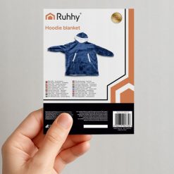 Bluza XXL - koc granatowy Ruhhy 26147. Niebieskie bluzy damskie Ruhhy, xxl, bez wzorów, bez kaptura. Za 55.66 zł.