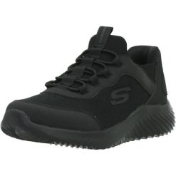 Buty SKECHERS 403822L SLIP-INS Czarny. Czarne trampki i tenisówki damskie Skechers, bez wzorów, z materiału, bez zapięcia. Za 192.99 zł.