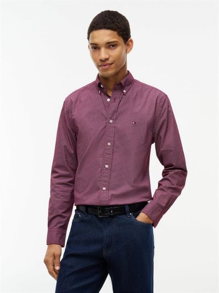 Tommy Hilfiger koszula codzienna Mężczyźni Bawełna (100%) czerwony, XL. Czerwone koszule męskie Tommy Hilfiger, m, bez wzorów, z bawełny, eleganckie, bez kołnierzyka, bez ramiączek. Za 369.95 zł.