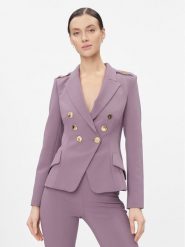 Elisabetta Franchi Marynarka GI-061-36E3-V600 Fioletowy Slim Fit. Fioletowe żakiety damskie Elisabetta Franchi, bez wzorów, z syntetyku. Za 2,149.00 zł.