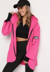 Różowa Kurtka Oversize Wiatrówka z Kapturem Lafise. Czerwone kurtki damskie Born2be, xs, bez wzorów, z kapturem. Za 54.99 zł.