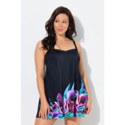 Damskie Sukienka kąpielowa kalia miękkie miseczki ramiączka z regulacją. Czarne kostiumy jednoczęściowe damskie Ulla Popken, plus size, bez wzorów, z elastanu, sportowe, plus size. Za 349.99 zł.