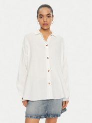 Roxy Koszula Morning Time ERJWT03613 Biały Regular Fit. Białe bluzki damskie Roxy, m, bez wzorów, z bawełny, bez kołnierzyka, bez ramiączek. Za 289.99 zł.