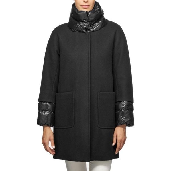 Kurtka GEOX W DIAMANTA Czarny. Czarne kurtki damskie Geox, bez wzorów, z polaru, bez kaptura. Za 758.99 zł.