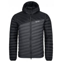 Męska kurtka puchowa Kilpi PYRAMIDEN-M. Czarne kurtki sportowe męskie Kilpi, m, bez wzorów, z nylonu, trekkingowe. Za 628.61 zł.