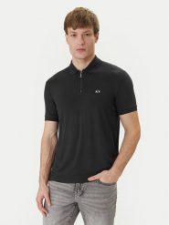 Armani Exchange Polo XM002372 AF21936 UB101 Granatowy Regular Fit. Niebieskie koszulki polo męskie Armani Exchange, m, bez wzorów, z wiskozy, bez ramiączek. Za 389.99 zł.