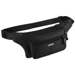 Skórzana, czarna nerka męska zamykana suwakiem Rovicky R-ST7-05. Czarne saszetki męskie ROVICKY, ze skóry. Za 54.99 zł.