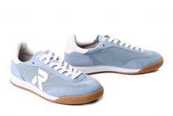 RIEKER W4000-12 blue, półbuty damskie. Niebieskie półbuty damskie Rieker, bez wzorów, bez obcasa, bez zapięcia. Za 303.92 zł.