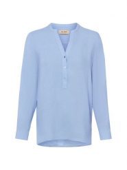MOS MOSH Lniana bluzka - MMDanna Kobiety len niebieski, S. Niebieskie bluzki damskie Mos Mosh, s, bez wzorów, ze lnu, bez kołnierzyka, bez ramiączek. Za 379.95 zł.
