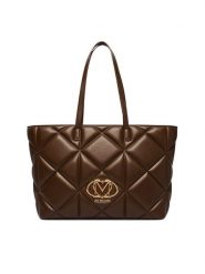 LOVE MOSCHINO Torebka JC4120PP1PLC0300 Brązowy. Brązowe torebki do ręki damskie Love Moschino, bez wzorów, ze skóry, bez dodatków. Za 1,059.00 zł.